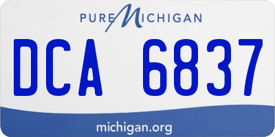 MI license plate DCA6837