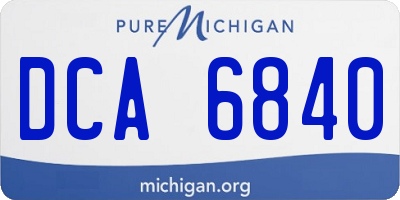 MI license plate DCA6840