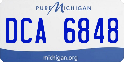 MI license plate DCA6848