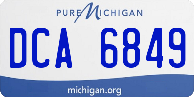 MI license plate DCA6849