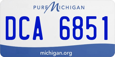 MI license plate DCA6851