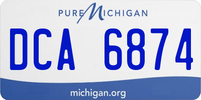 MI license plate DCA6874