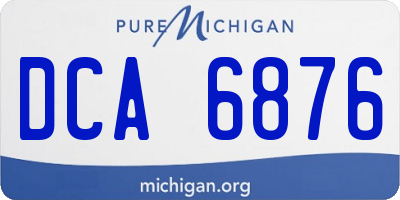 MI license plate DCA6876