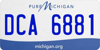 MI license plate DCA6881
