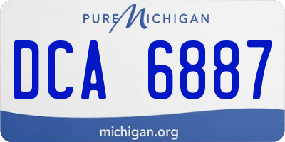 MI license plate DCA6887