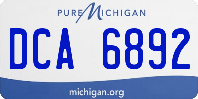 MI license plate DCA6892