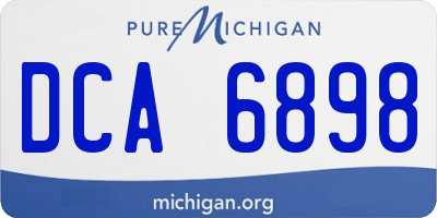 MI license plate DCA6898