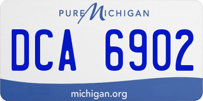 MI license plate DCA6902