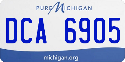 MI license plate DCA6905