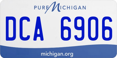 MI license plate DCA6906
