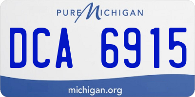 MI license plate DCA6915