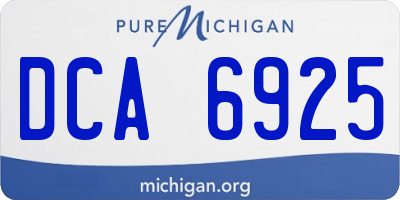 MI license plate DCA6925