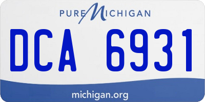 MI license plate DCA6931