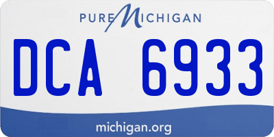 MI license plate DCA6933