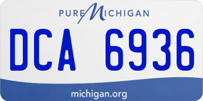 MI license plate DCA6936