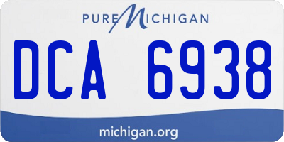 MI license plate DCA6938