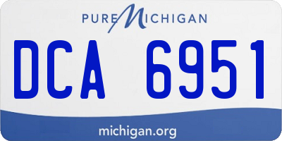 MI license plate DCA6951