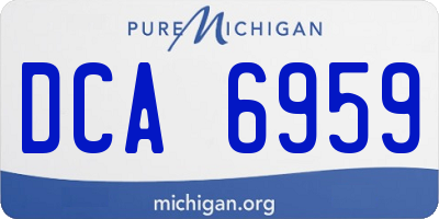 MI license plate DCA6959