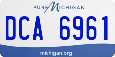 MI license plate DCA6961
