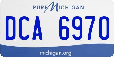 MI license plate DCA6970