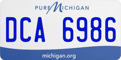 MI license plate DCA6986