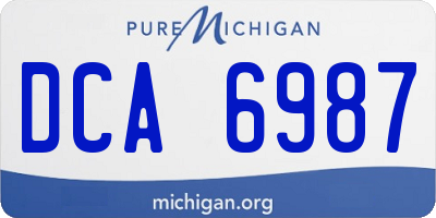 MI license plate DCA6987