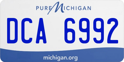 MI license plate DCA6992
