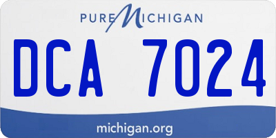 MI license plate DCA7024