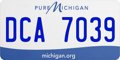 MI license plate DCA7039