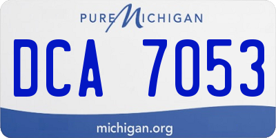 MI license plate DCA7053