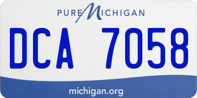 MI license plate DCA7058
