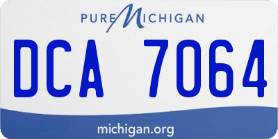 MI license plate DCA7064