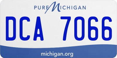 MI license plate DCA7066