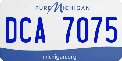 MI license plate DCA7075