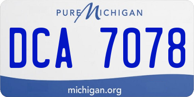 MI license plate DCA7078