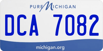 MI license plate DCA7082