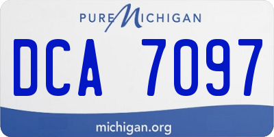 MI license plate DCA7097