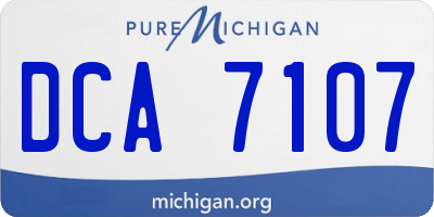 MI license plate DCA7107