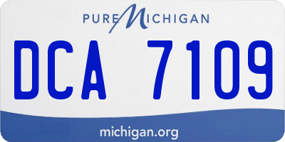 MI license plate DCA7109