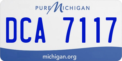 MI license plate DCA7117