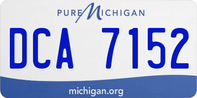 MI license plate DCA7152