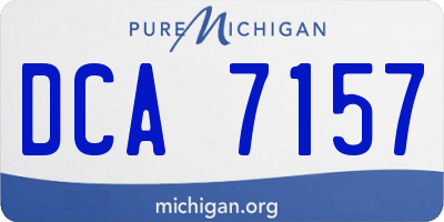 MI license plate DCA7157