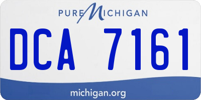 MI license plate DCA7161