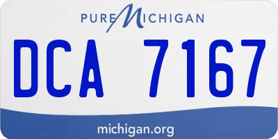 MI license plate DCA7167
