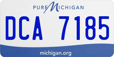 MI license plate DCA7185
