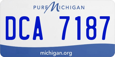 MI license plate DCA7187