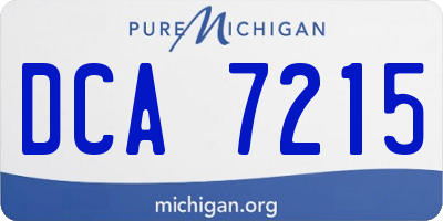 MI license plate DCA7215
