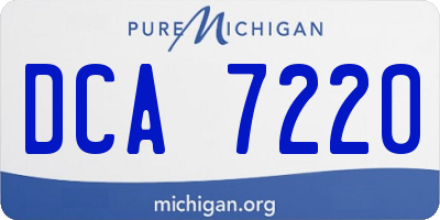 MI license plate DCA7220