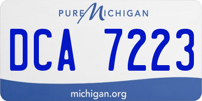 MI license plate DCA7223
