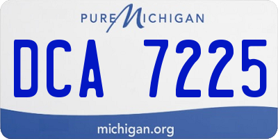MI license plate DCA7225